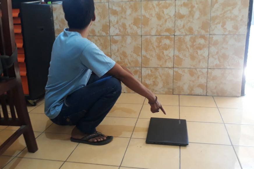 Terungkap! Pria Ngaku Buser Juga Embat Laptop Milik Tetangganya