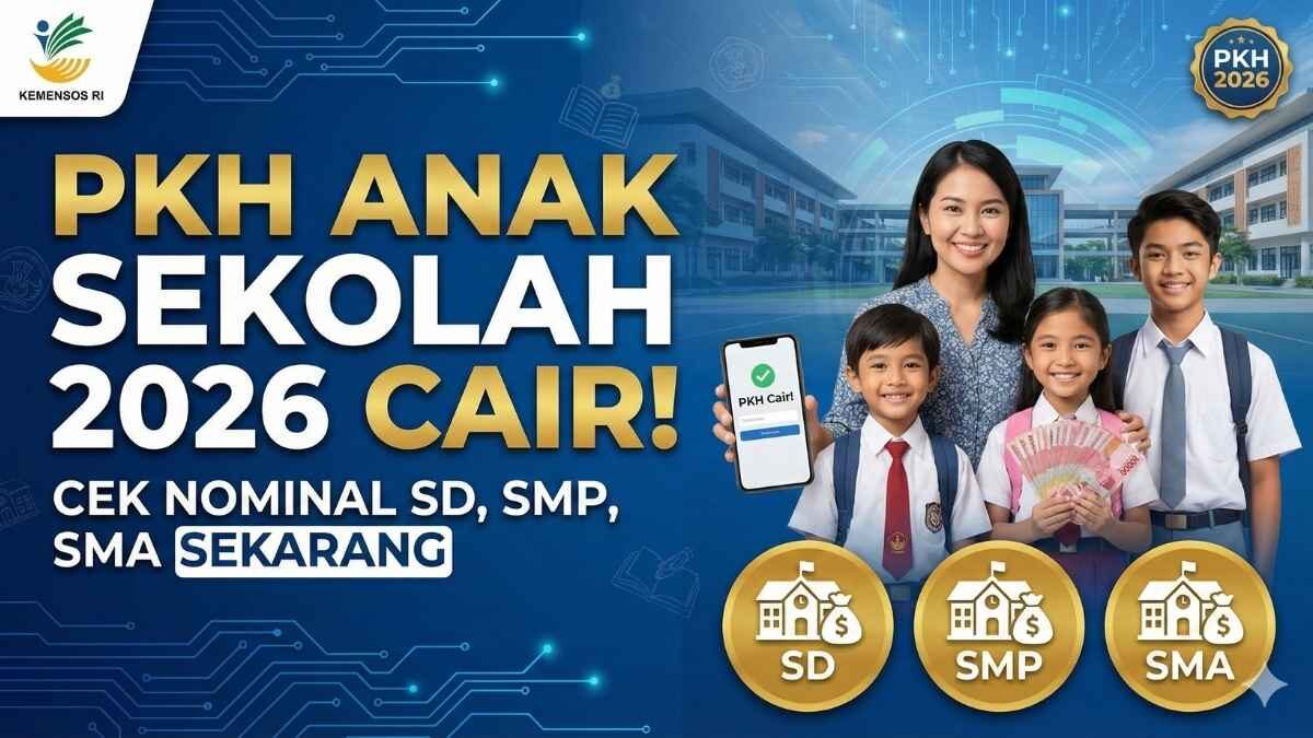 Pencairan PKH Anak Sekolah 2026 Dimulai: Cek Nominal Bantuan SD, SMP, dan SMA Terbaru